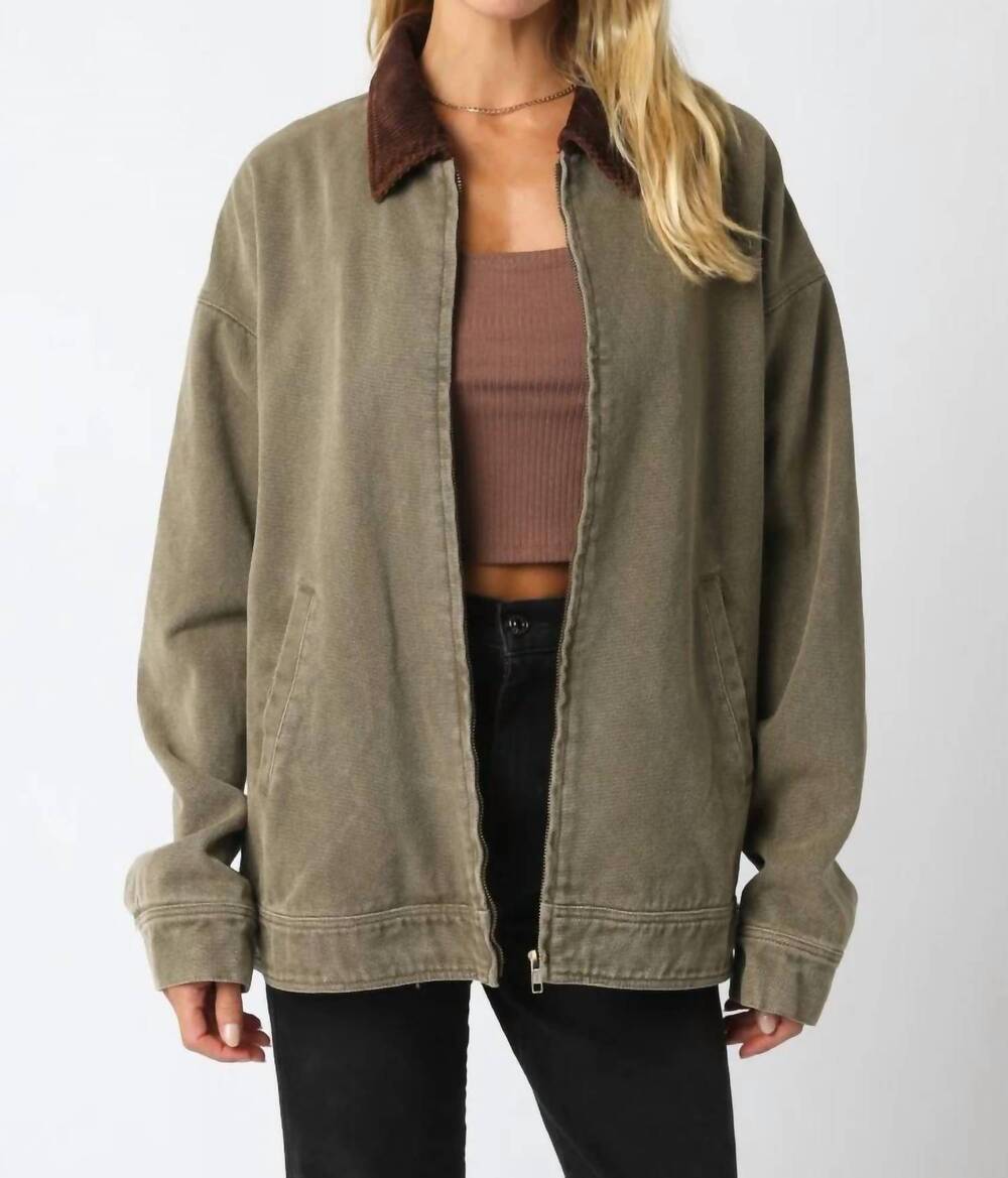 NEW OLIVACEOUS elliott barn jacket in olive